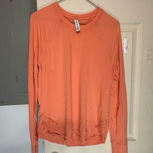 Athleta Orange Long Sleeve Tee